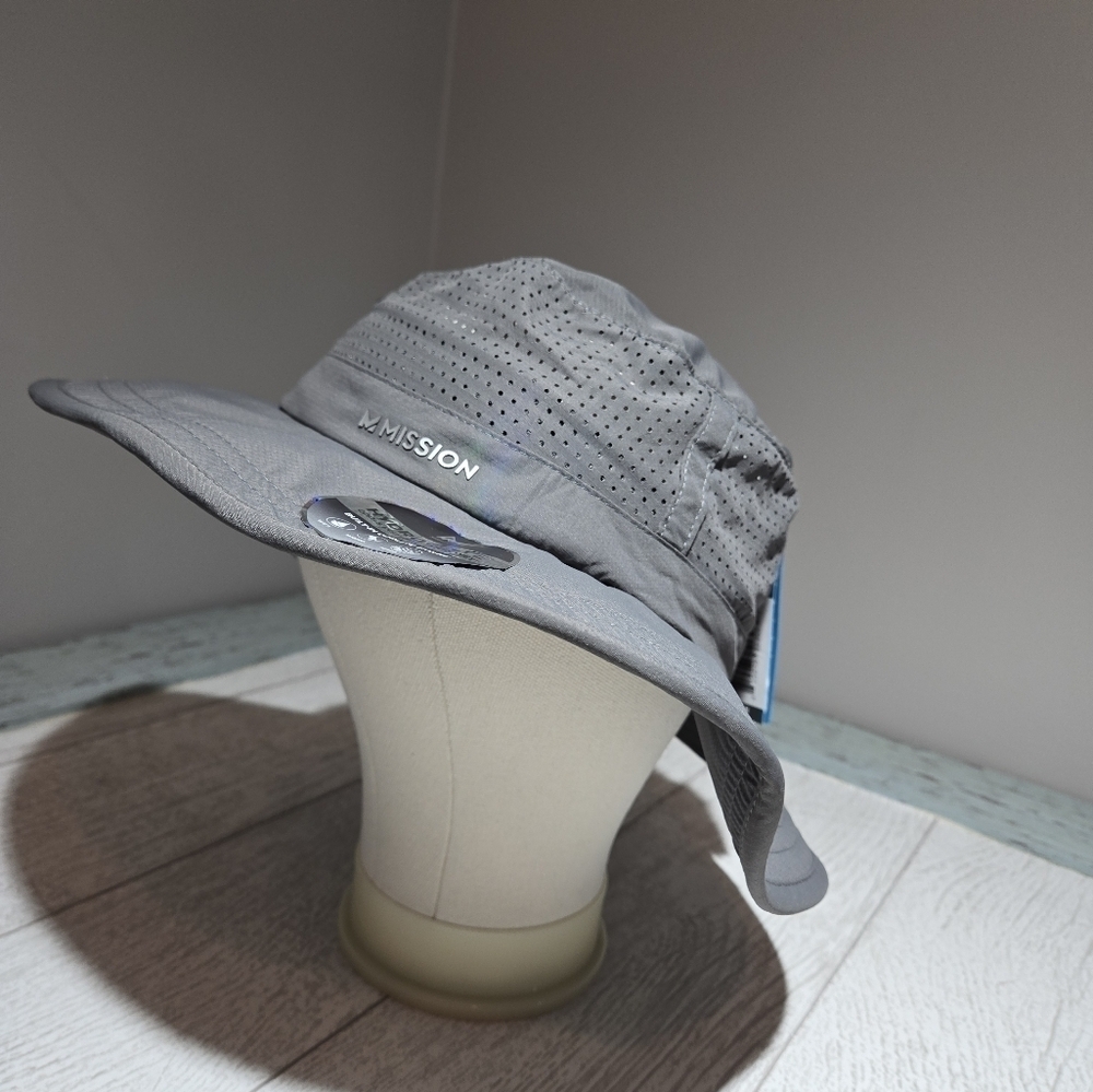 Mission Hydroactive Cooling UPF 50 OS Charcoal Gray Brim Bucket Hat 109979